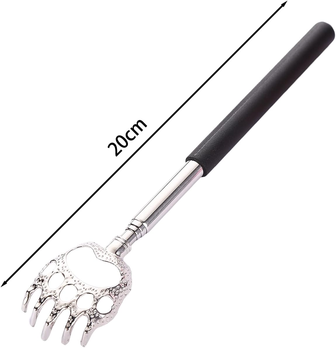 Back Scratcher Bear Claw Black Telescopic Back Scratcher for Men with Extendable Handle for Back Reach