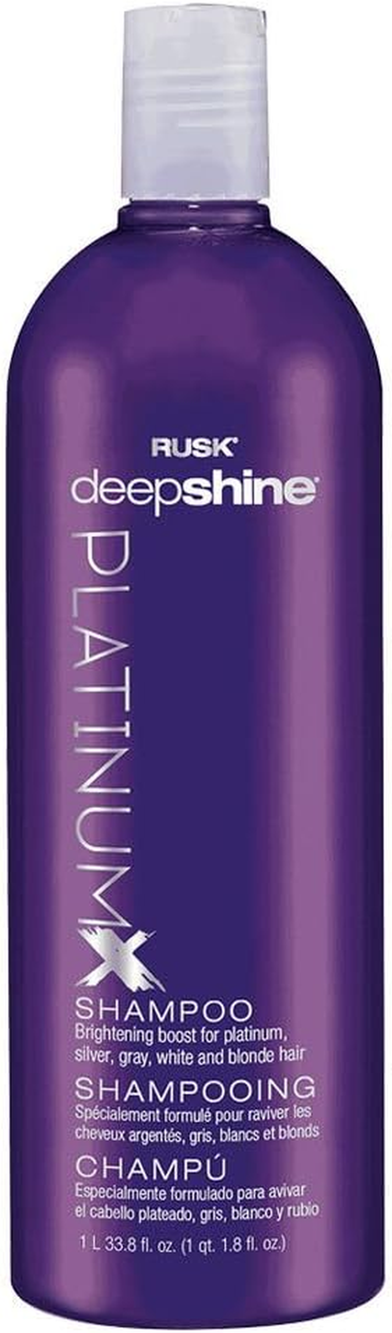 Rusk Deepshine Platinumx Shampoo for Unisex 33.8 Oz Shampoo image number 2