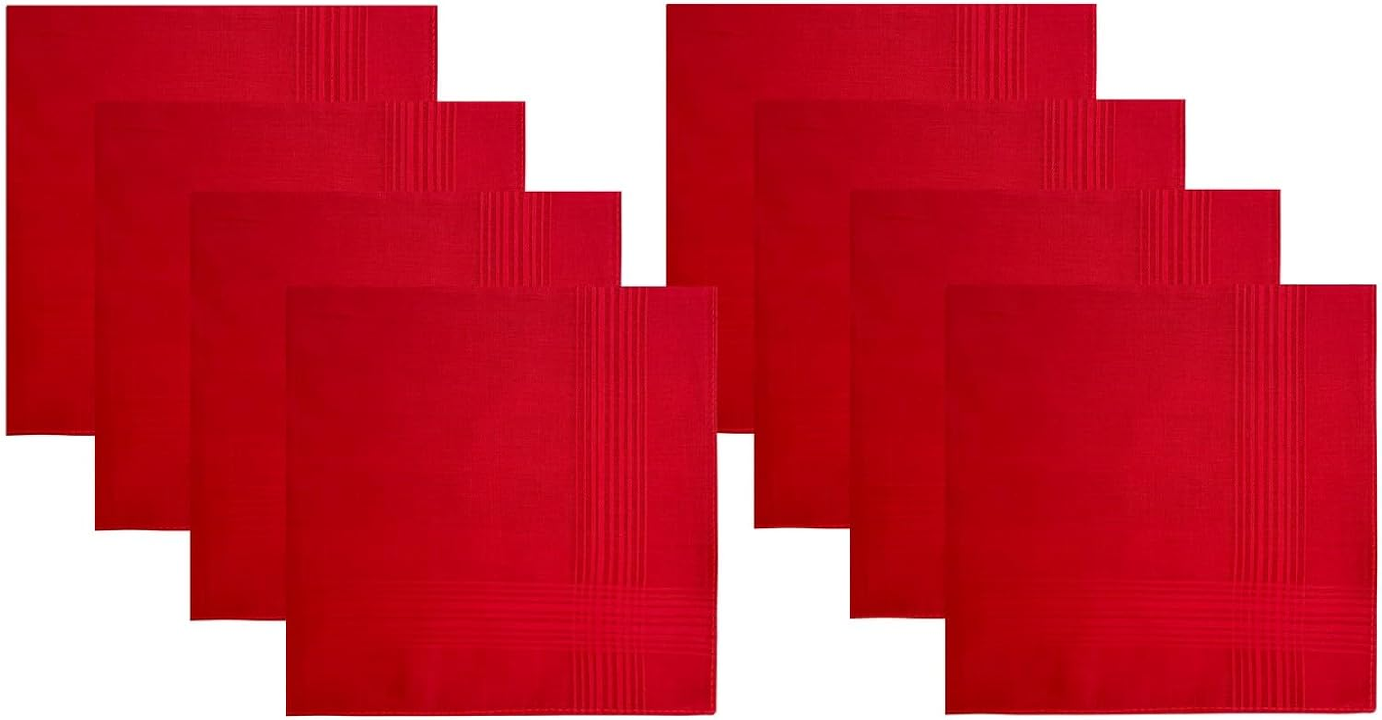Retreez 8 Piece Pure Cotton Assorted Men'S Handkerchiefs Hanky Gift Box Set image number 5