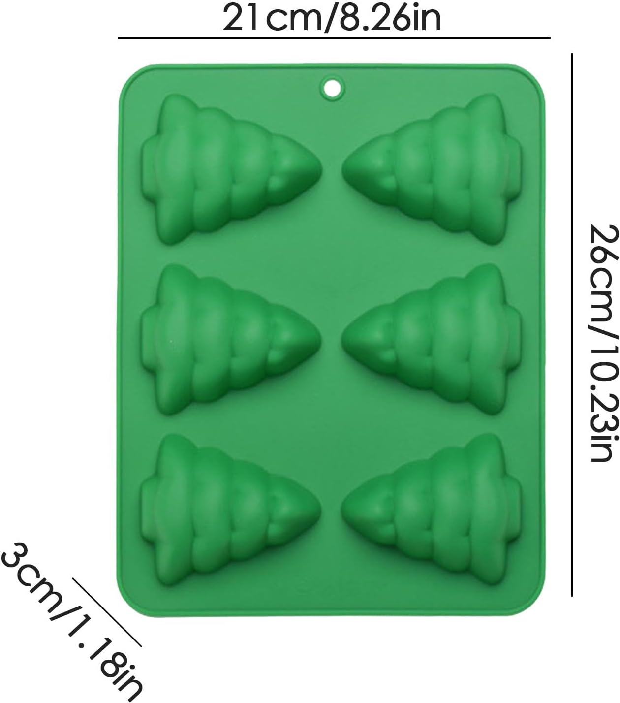 Christmas Chocolate Molds, Silicone Cake Mold, 6-Cavity Chocolate Molds, Silicone Molds, Jelly Pudding Molds, Holiday Baking Mould, Festive Dessert Molds, Flexible Chocolate Molds, image number 4