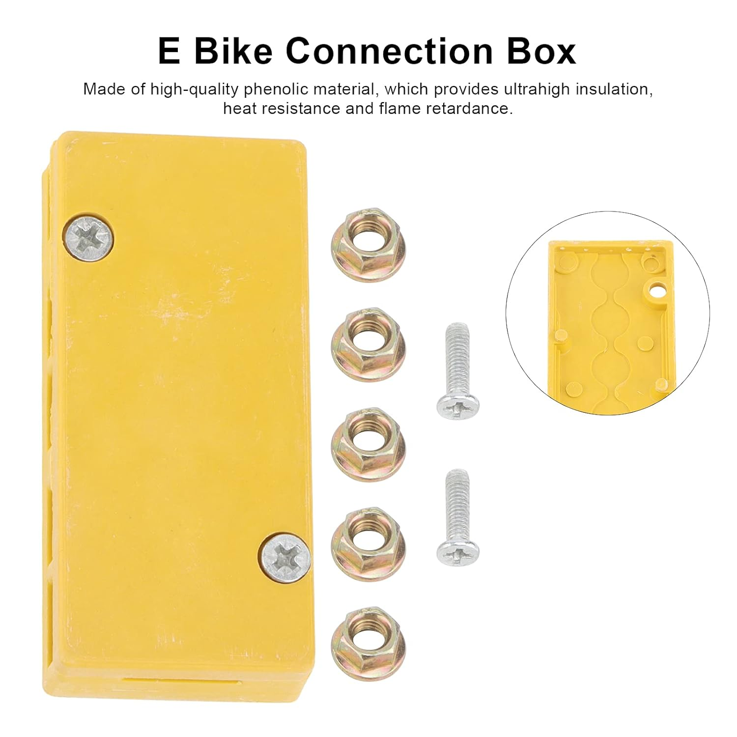 Electrical Motor Controller Wire Connection Box, 5 Pole Bike Wire Connector Box for E Bike, Phenolic Material, Ultrahigh Insulation Heat Resistance image number 2