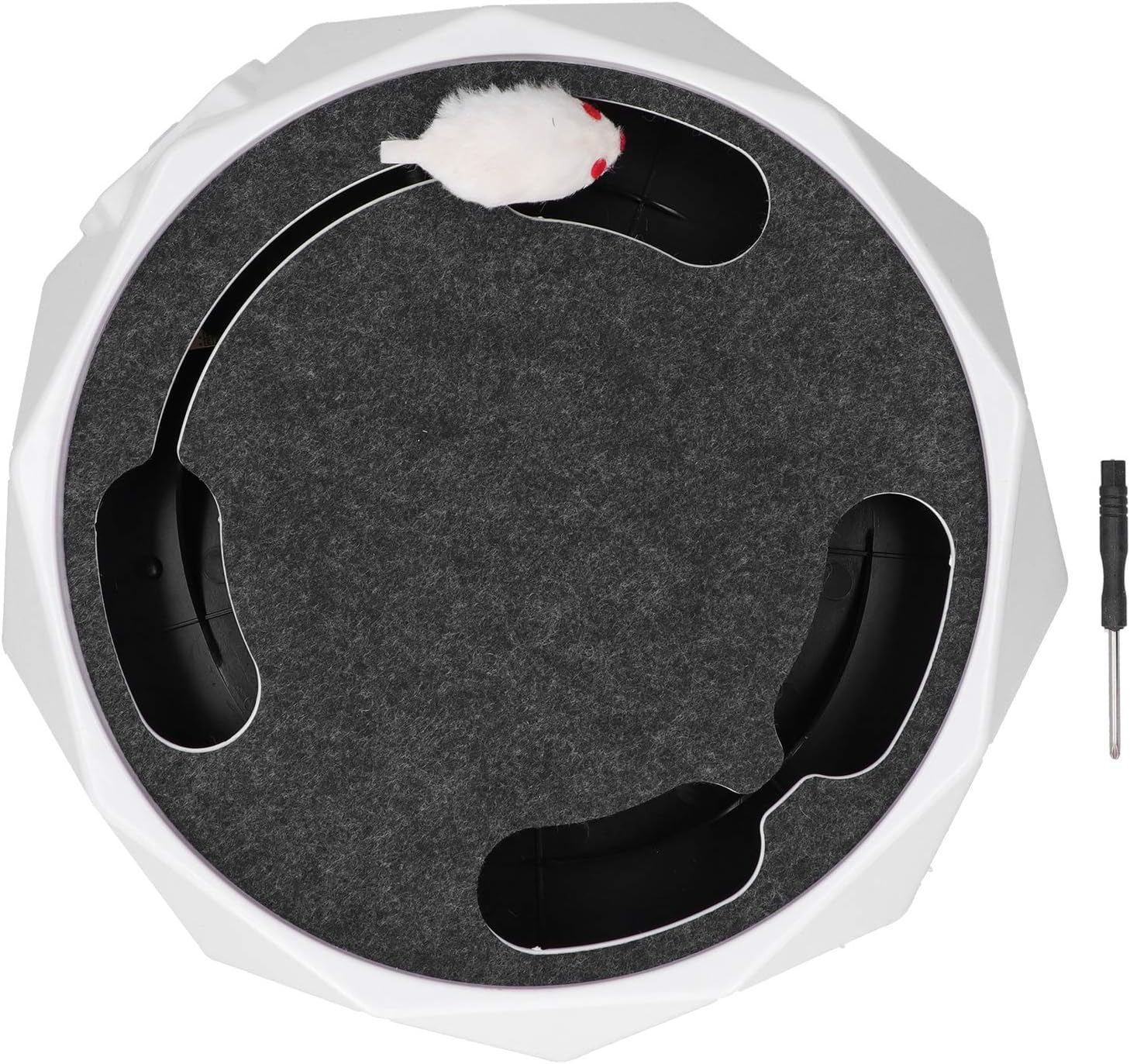 Dynamic Electric Mouse Run after Cat Toy,Interactive Turntable Teaser with Variable Speeds Entertaining and Energizing Playtime for Indoor Cats and Kittens