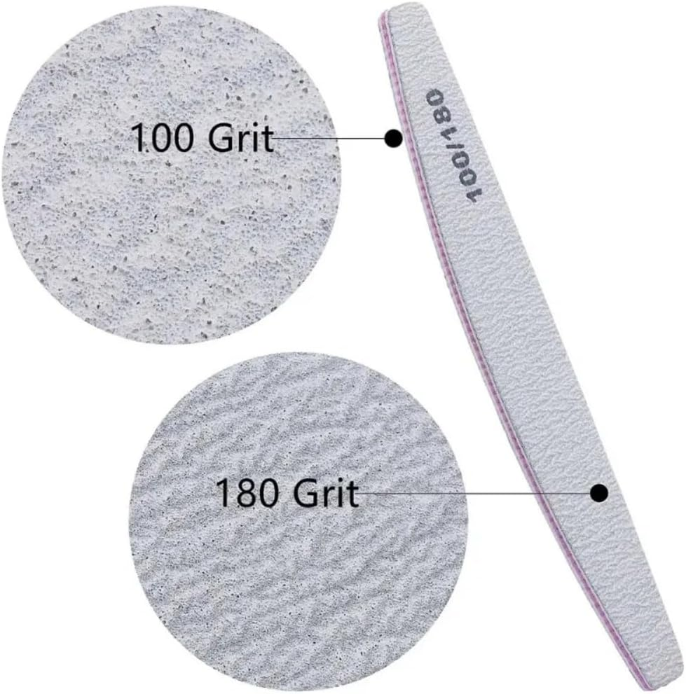 Nail Files 25PCS Set, 100/180 Grit Double-Sided Emery Board Washable Manicure Tools image number 2