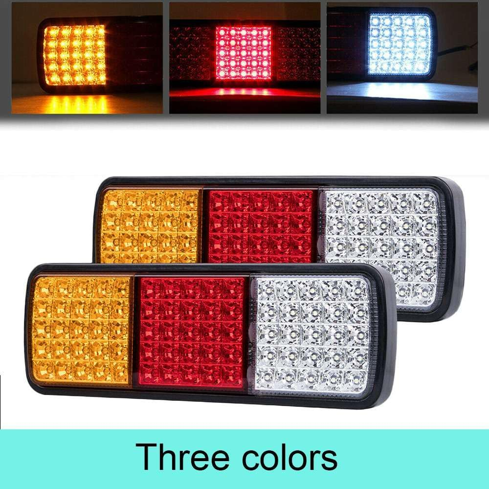 2X 75 LED Tail Lights Stop Indicator Reverse Lamp 12V Trailer Truck Ute Light