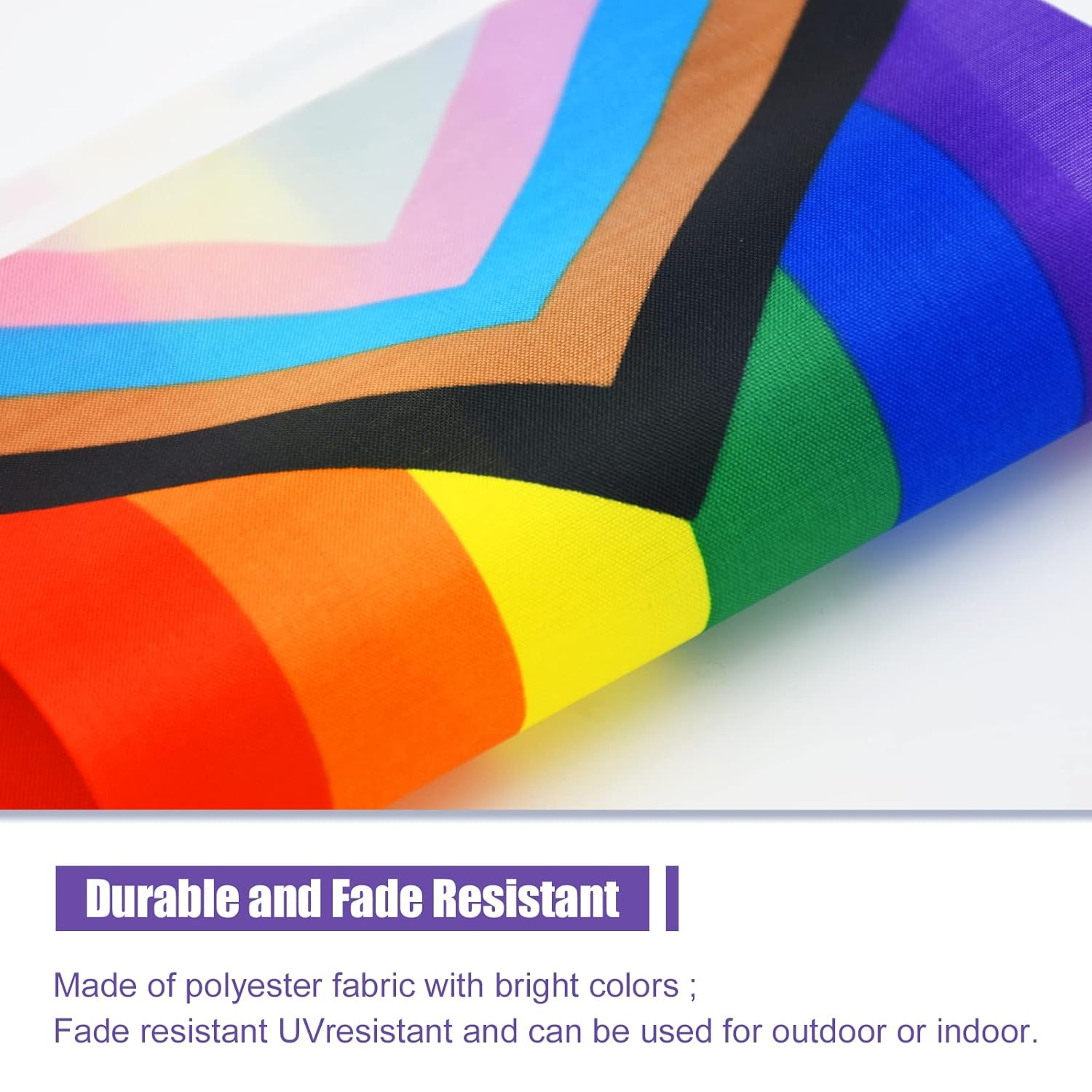 32.8Ft 38 Pcs Progress Pride Pennant Flags Banner,Gay LGBTQ Rainbow Pride Banner Flag, Colorful Stripes Bunting Banner for Pride Decorations, Pride Month, Party, Restaurants, Garden Decor image number 4