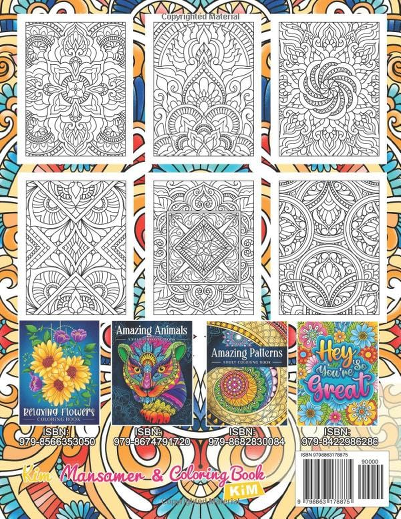 Mindfulness Patterns: Relaxing Coloring Book for Adults with Simple Mandala-Style Patterns for Stress Relief. image number 1