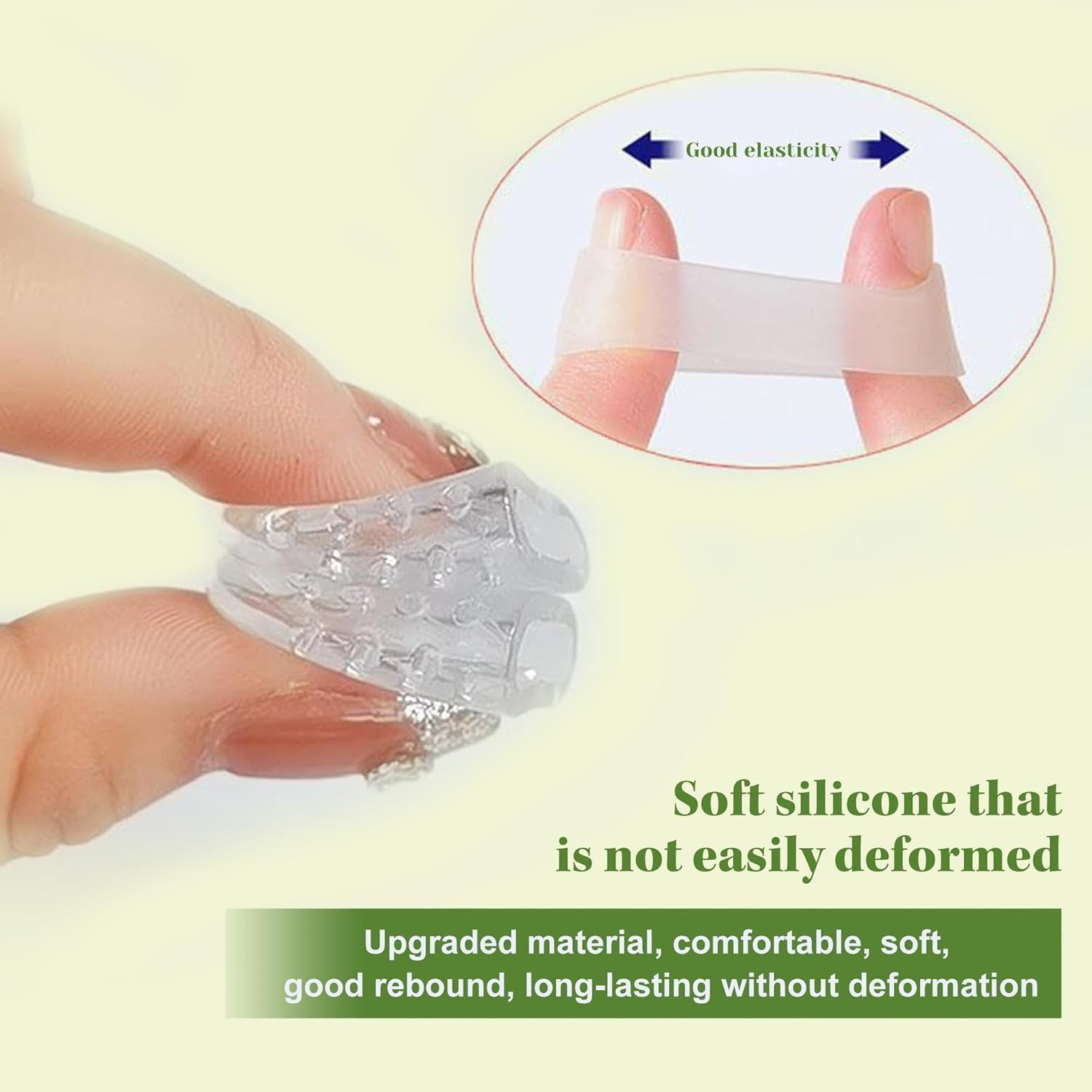 50 Pcs Silicone Toe Protectors Women, Gel Anti-Friction Toe Protector Breathable, Soft Clear Little Toe Protectors Women, Toe Sleeves for Corns, Blisters and Pain Relief (White) image number 5