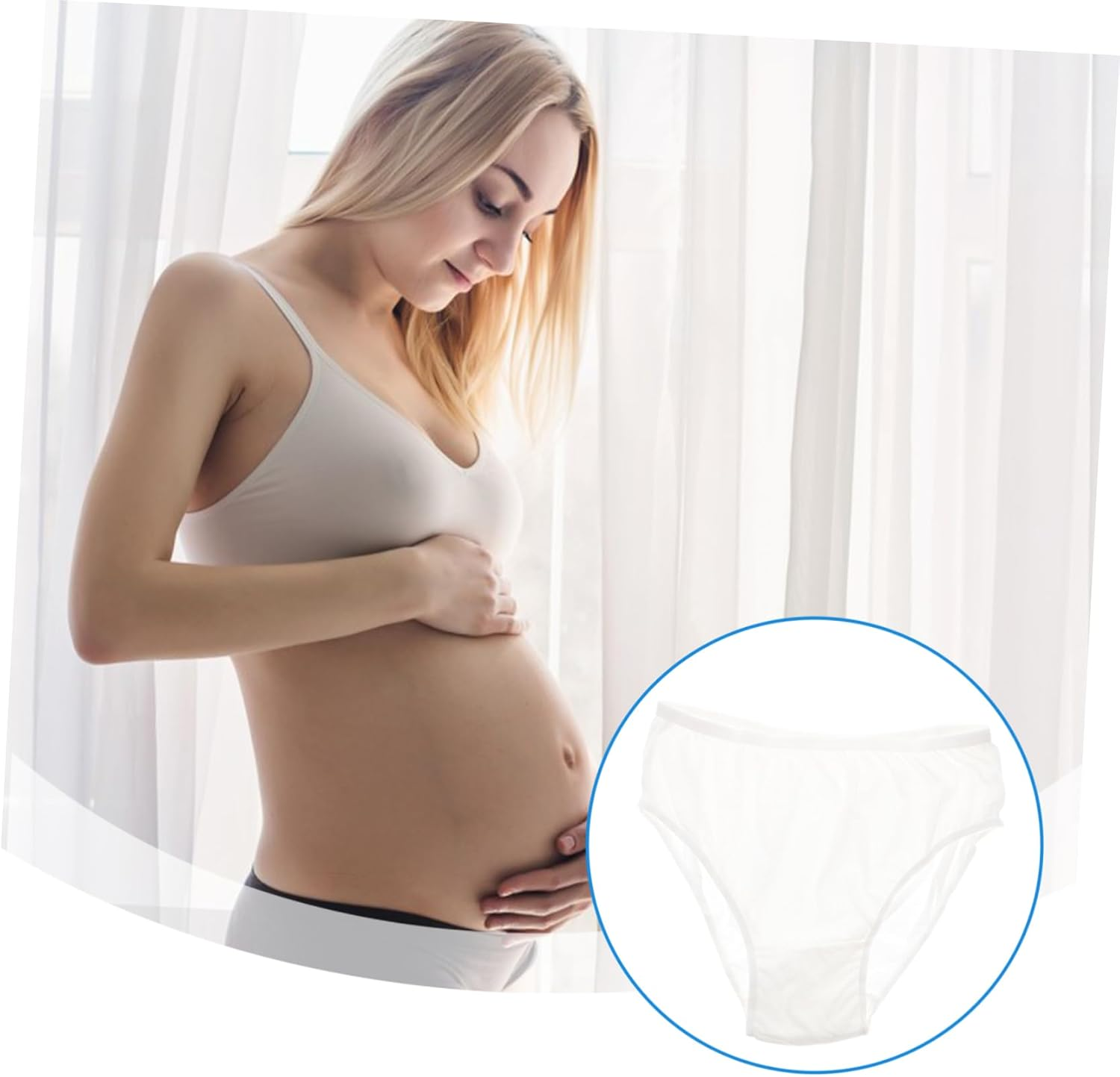 YARNOW 4Pcs Maternity Panties Postpartum Underwear for Women Breathable Cotton Briefs for Pregnancy Comfortable and Portable for Postpartum Travel and Menstruation image number 1