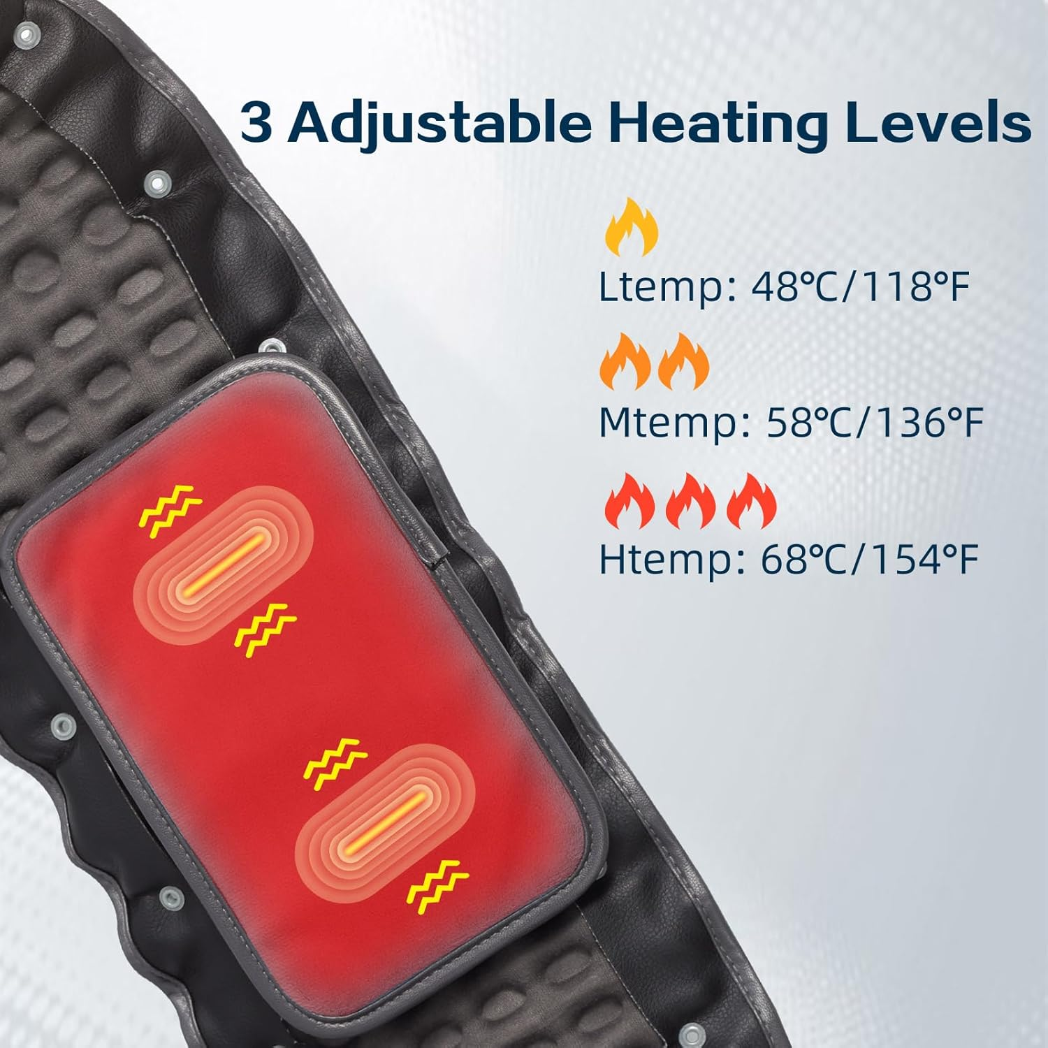 Goldmille Decompression Blet with Heat & Massage for Lower Back Pain Relief, Inflatable Back Massager Belt Lumbar Support, One Size Fits 29-49 Waist image number 1