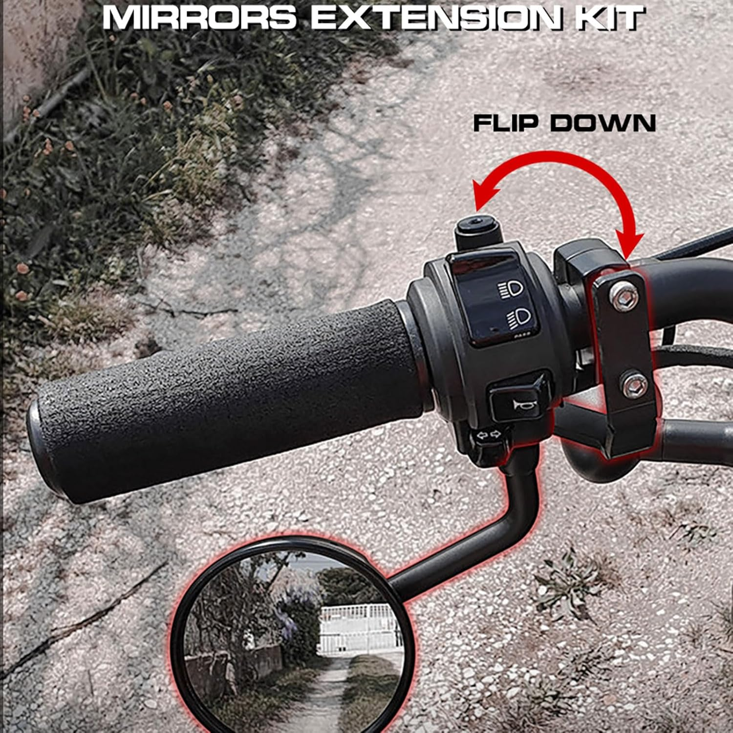 WOOGA Rearview Mirror Upside down Bracket,Motorcycle Handlebar Rear View Side Mirror Flipped Bracket, down Adaptor Bracket Expansion Stand Fit for Ho&Nda Rebel CMX 250/300/500 Accessories 2017-2024 image number 6