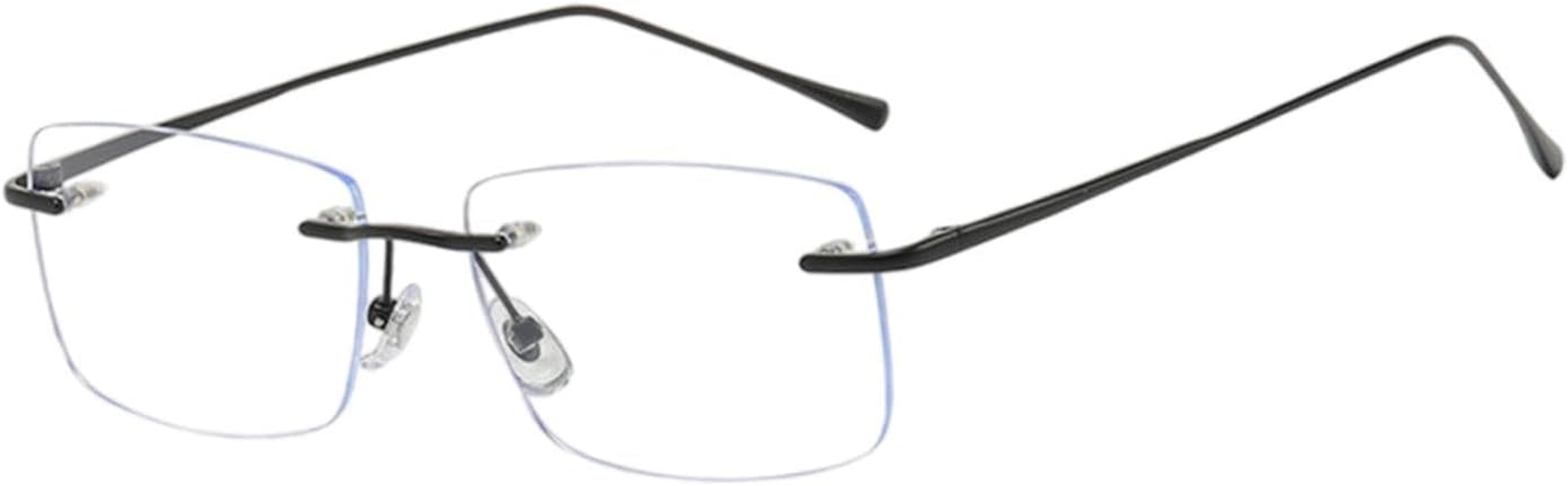Anti Blue Light Glasses, Computer Glasses, Rimless Frame PC Lens Stylish for Men and Women