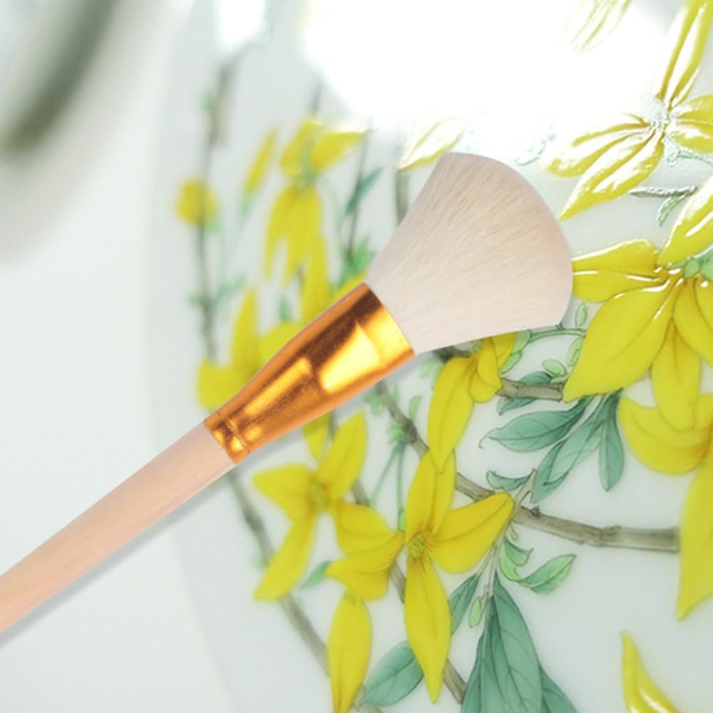 Goat Hair Paint Brushes, 12-Piece Set, Acrylic Watercolour Oil Painting, Gold Foil Gilding image number 1