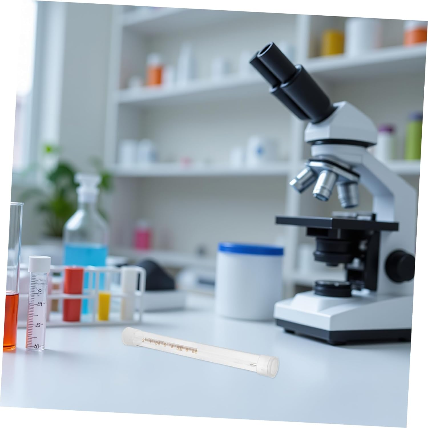 Cabilock 10Pcs Thermometer Storage Case Plastic Protective Tube Portable Organizer for Home Hospital Travel Splash-Resistant Safety Container image number 2