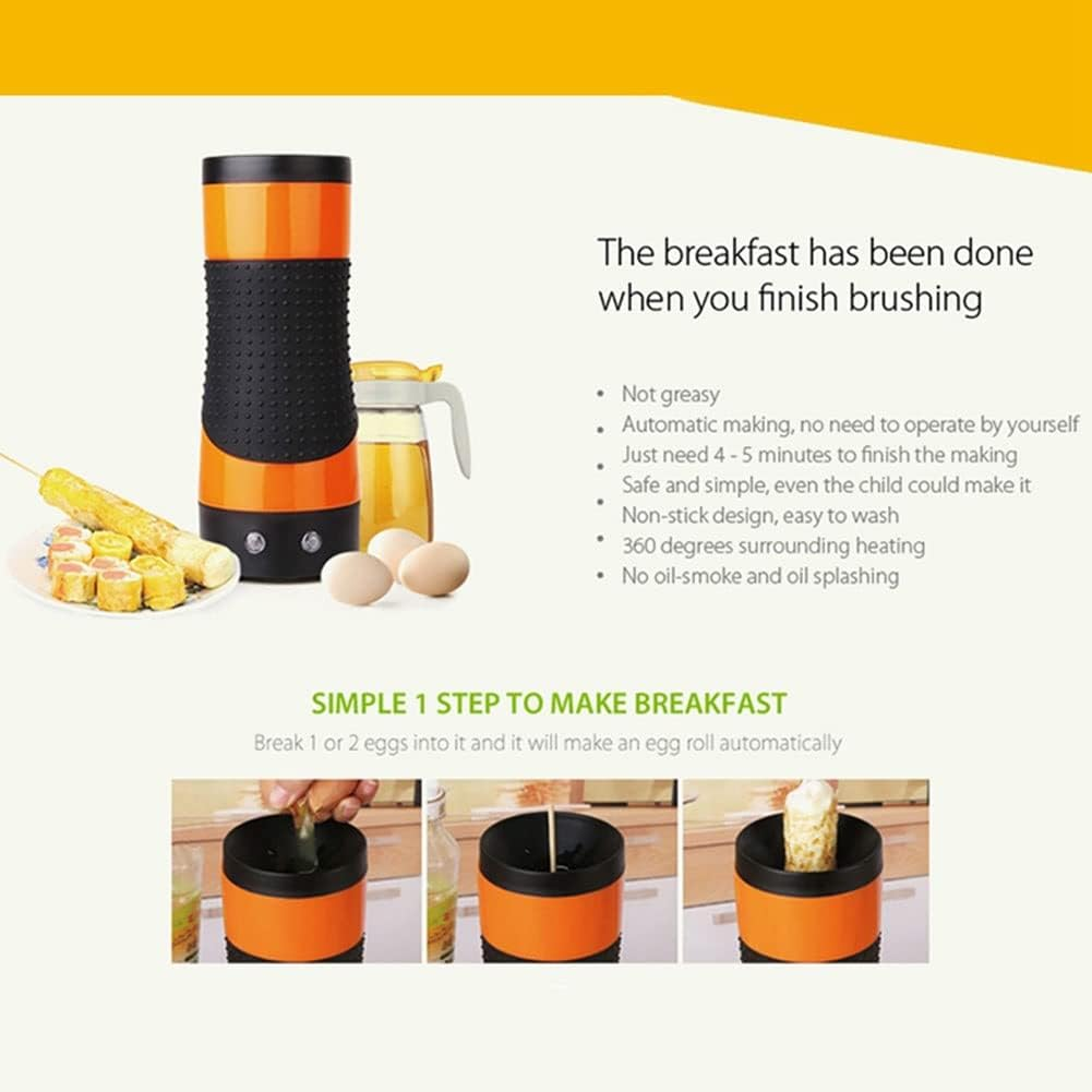 Electric Egg Roll Machine Egg Sausage Tube Maker Automatic Egg Master Electric Egg Stick Small Sausage Machine Egg Mold Breakfast Machine (Color : White) image number 5