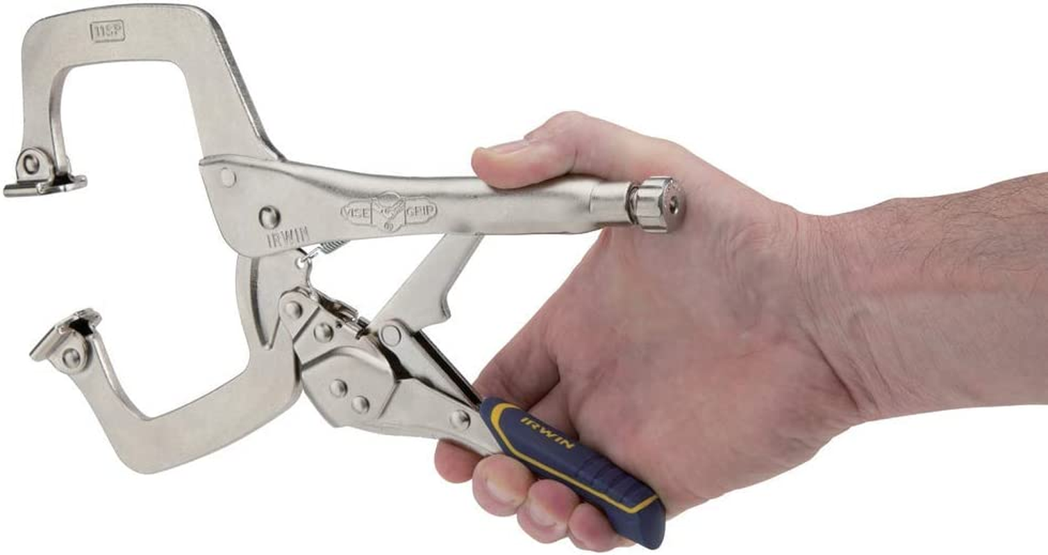 IRWIN VISE-GRIP Welding Pliers, Fast Release, C-Clamp with Swivel Pads, 11-Inch (IRHT82586) image number 4