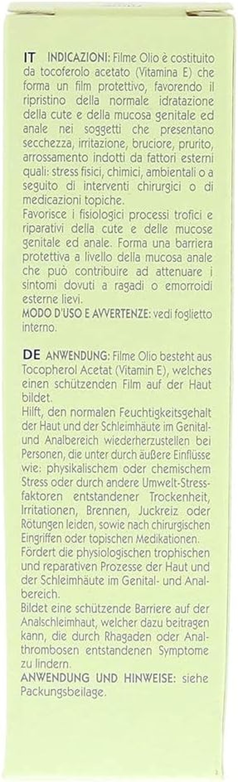 Vea Films Olio Hidratante Protector Piel-Mucosas, 30 Mililitros