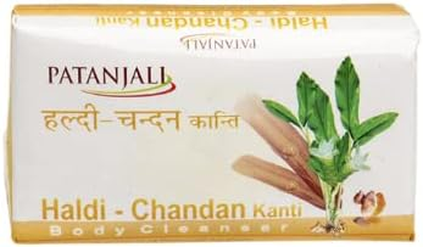 Baba Ramdev Patanjali 100% Natural Patanjali HALDI Chandan KANTI Body Cleanser 75Gm