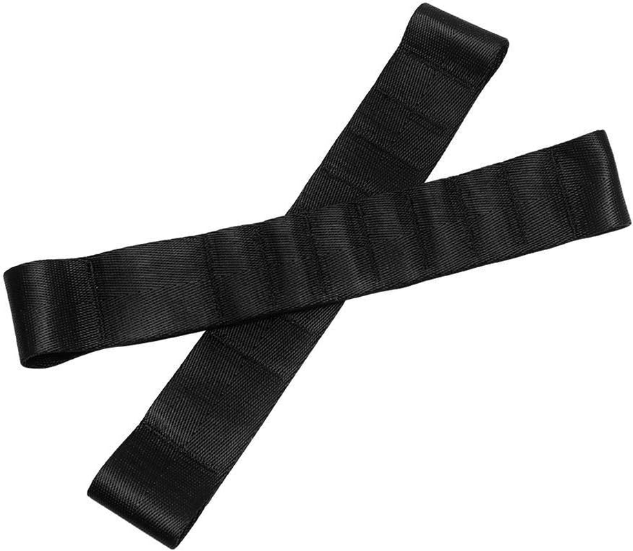 VOFONO Dual Heavy Duty Strong Adjustable Door Limiting Check Strap Perfect for Jeep Wrangler Black Pack of 2 (2Pcs-Black)