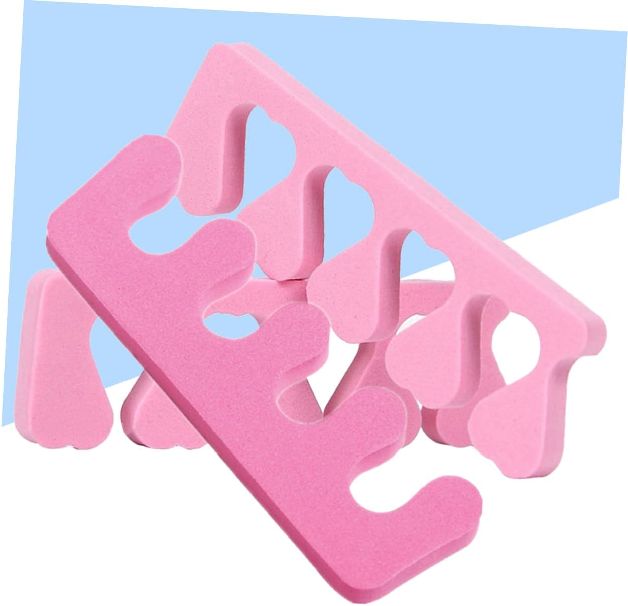 Healeved 20Pcs Soft Sponge Nail and Toe Separators Flexible Foam Finger Dividers for Pedicure Manicure for Nail Art and Polish Application image number 2