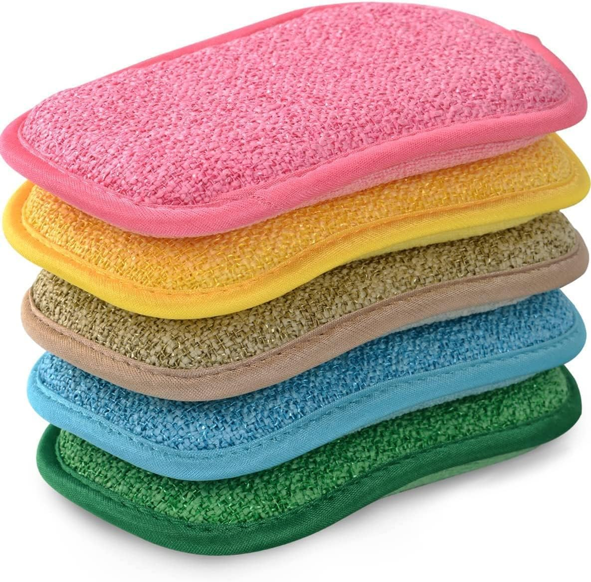 Multipurpose Kitchen Scrub Sponges, Heavy Duty Cleaning Non-Scratch Scrub Sponge, Reusable Microfiber Sponge for Household Cleaning,Kitchen Cleaning,Restaurant Cleaning image number 1