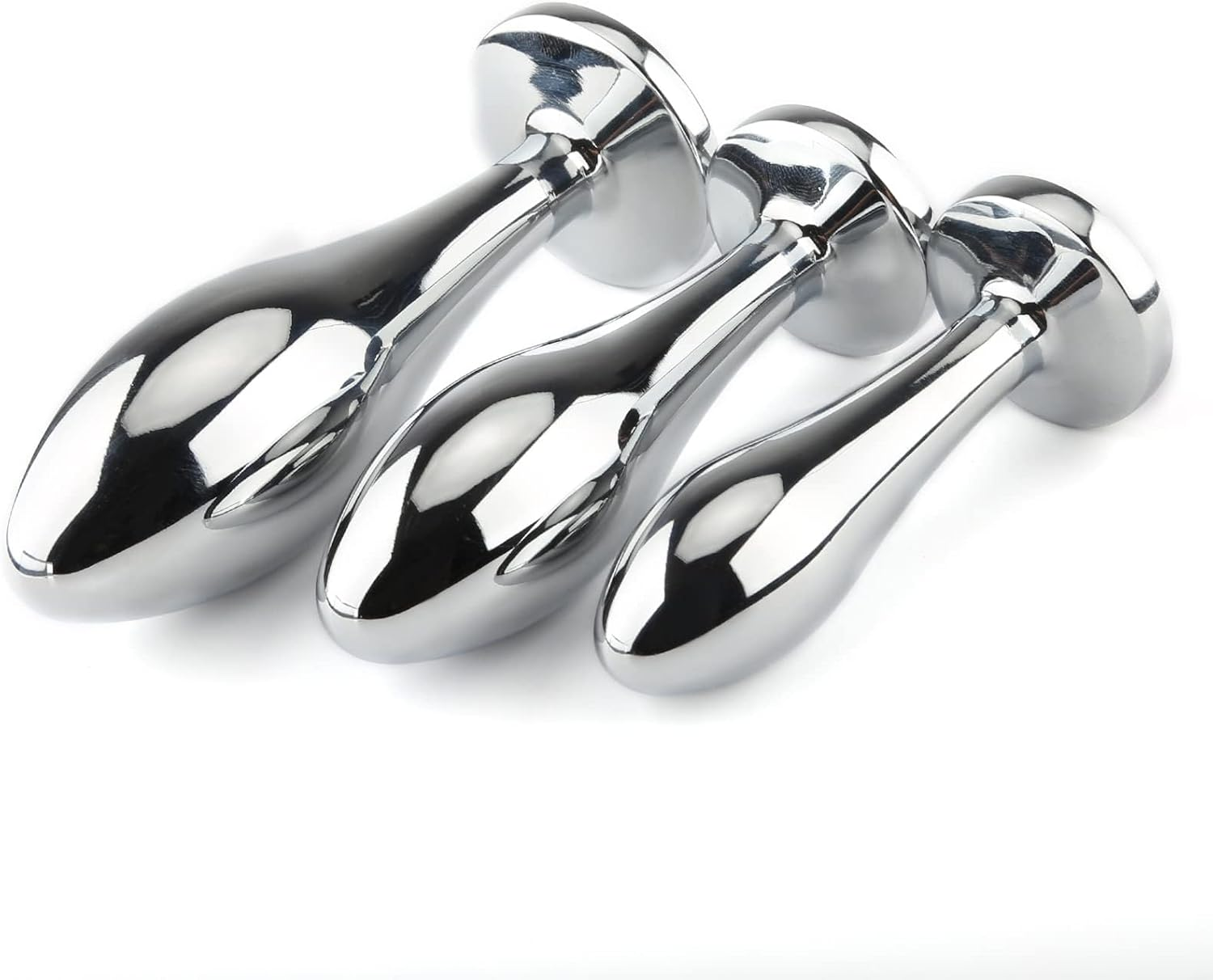 Anal Butt Plug, 3Pcs Set Safety Metal Anal Butt Plug Sex Toys with Crystal Diamond Beginner Anal Toys for Adult Unisex (Purple) image number 5