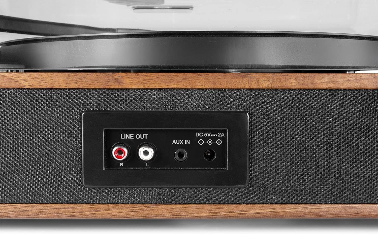 Fenton RP162 Vinyl Record Player Walnut Wood Turn Table HQ BT Out to Speakers plus Built in Speakers image number 4