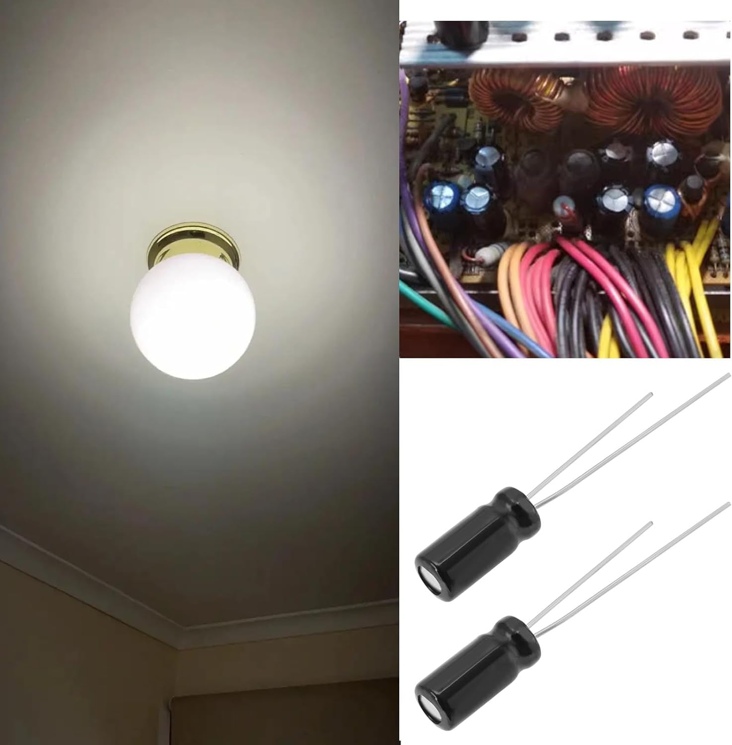 Create Idea 100Pcs Radial Electrolytic Capacitor 10Uf 50V with Aluminum Radial Leads 105 C Aluminum Electrolytic Capacitors for DIY Projects image number 1