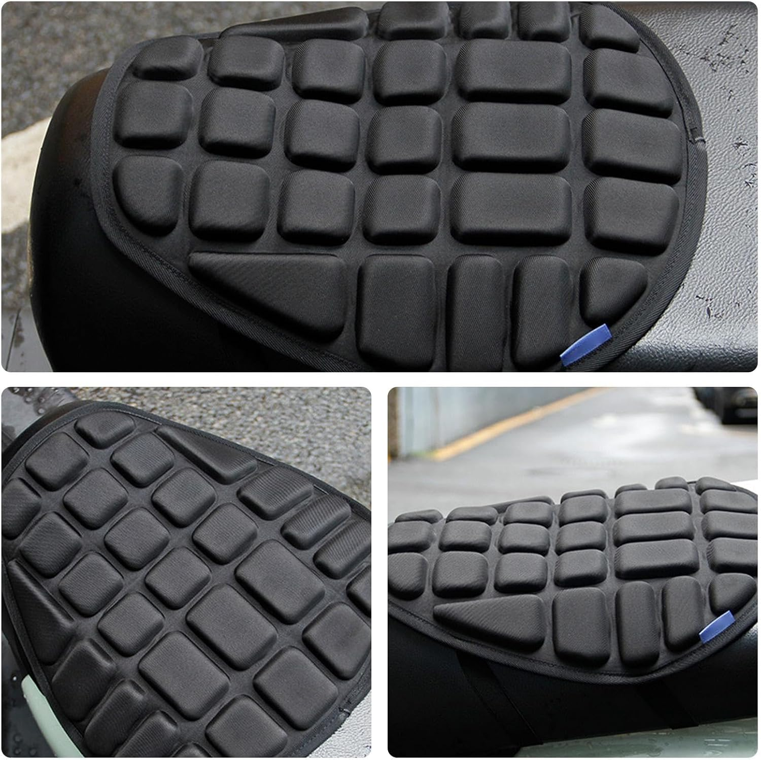 Motorcycle Gel Seat Cushion - Breathable Motorcycle Air Seat Cushion Motorcycle Pads | Reusable Motorcycle Accessories Motorcycle Seat Gel Pad for Racing Motorbikes Scooters image number 6