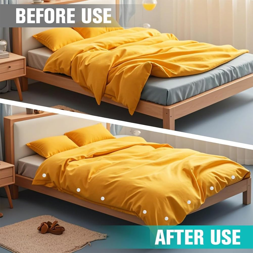 Suithink Mushroom Duvet Pins，20 Pcs Non-Slip Cover Holding Clips，Reusable Quilt Holder for Fixing Bed Sheet Curtain Socks Mattress Covers (White) image number 1