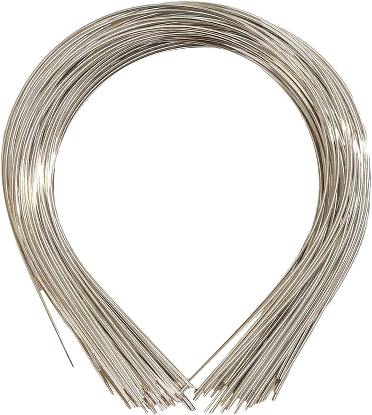 Oshhni 50Pcs Plain Metal Headbands for Crafts Thin Wire Hairband Bulk for Women Hair Accessory DIY Craft Supplies Blank Headbands for Crafting, Silver image number 1