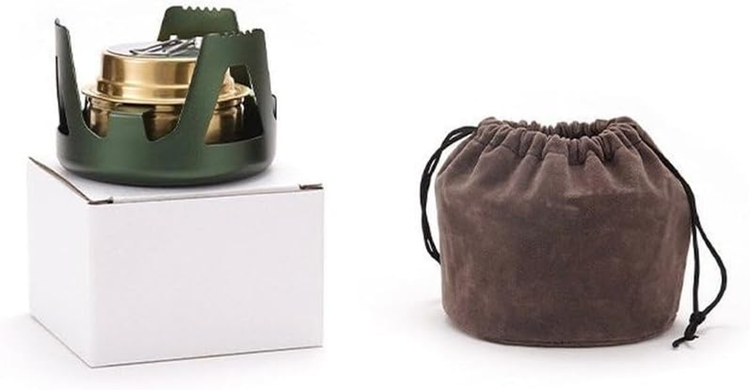 Outdoor Mini Alcohol Stove Kit, Ultra-Light and Portable Camping Stove, Gold image number 4