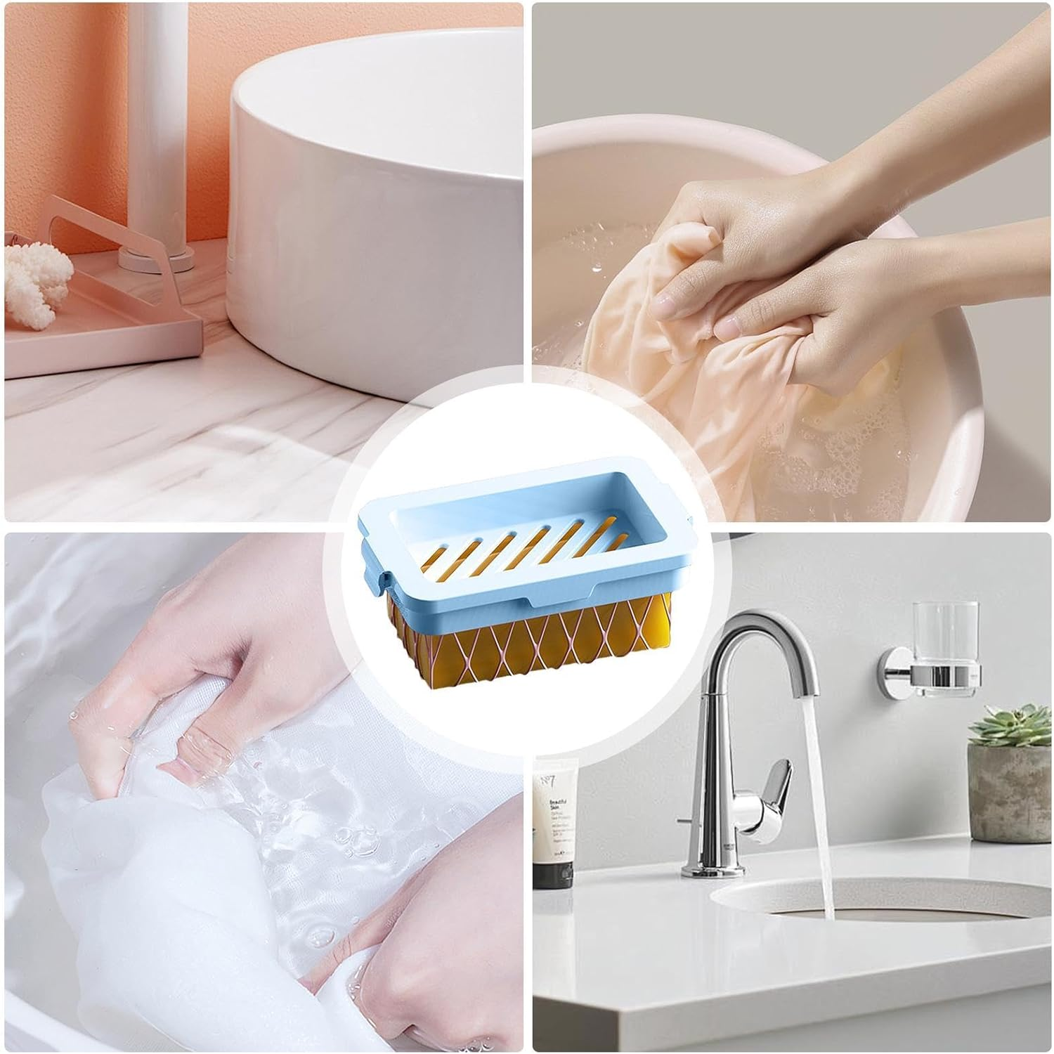 Soap Net Holder - Portable Soap Saving Bag, Eco-Friendly Soap Storage Solution | Durable Exfoliating Soap Bag with Drawstring, Double Layer Mesh for Improved Foaming image number 5