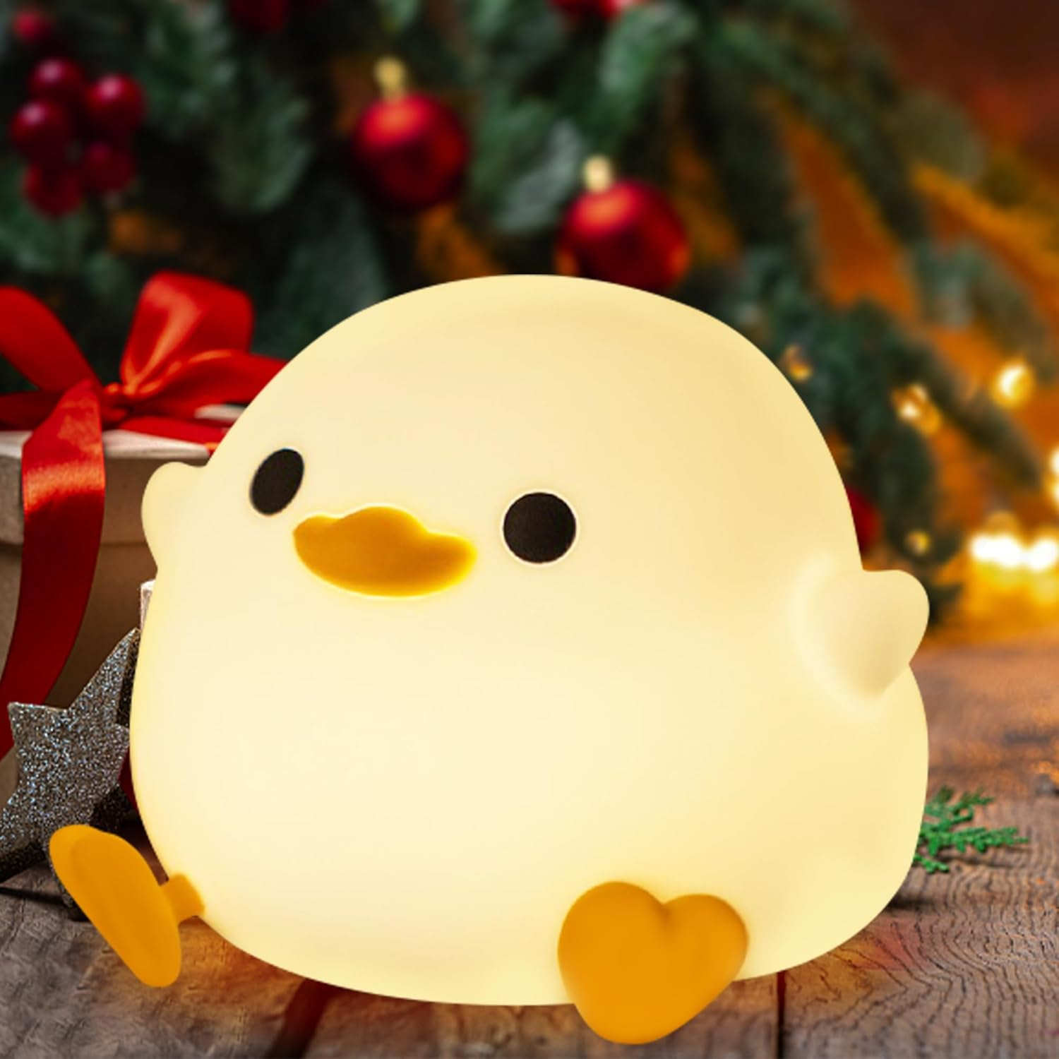 Anywin Dodo Duck Night Light, Silicone Duck Lamp, Dimmable Children'S Room Night Light, Rechargeable LED Bedside Lamp with 20 Minute Timer, Gifts for Boys, Girls image number 6