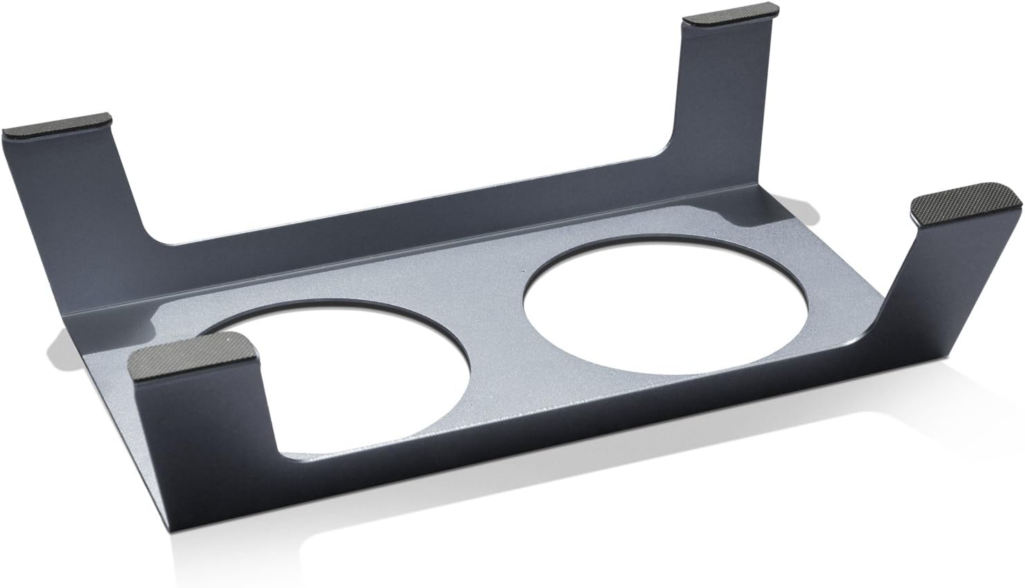 Petfusion Elevated Dog Bowls, Cat Bowls - Premium Anodized Aluminum Feeder (Short 4"). Us Food Grade Stainless Steel Raised Bowls,Metallic Gray image number 1