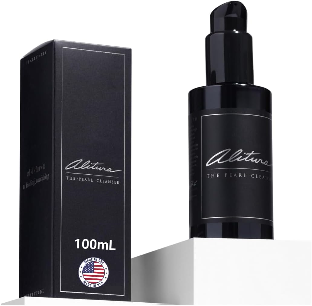 (100 Ml) - Alitura Organic Anti-Ageing Pearl Facial Cleanser for Men and Women with Marine Collagen - Finally Have Clear Acne-Free Skin with the Best All Natural Face Wash - 3.4 Oz (100 Ml) image number 4