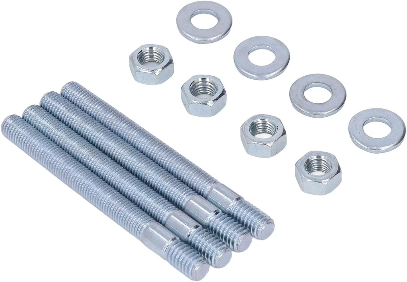 Carburetor Stud, 5/16 Inch Galvanized Thread Set of 4 Carburetor Studs with Nuts for Intake Manifold image number 3