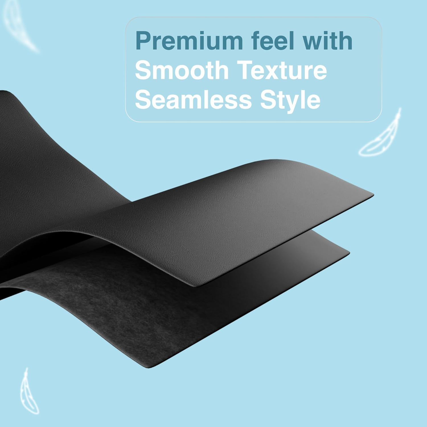 Laser Chargecore Wireless Charger Desk Mat with 15W Qi Magsafe Charger, Water-Resistant PU Leather, Detachable Magnetic Mouse Pad, USB C Cable &ndash; Wireless Charging Station for Phones & Earbuds (Black) image number 2