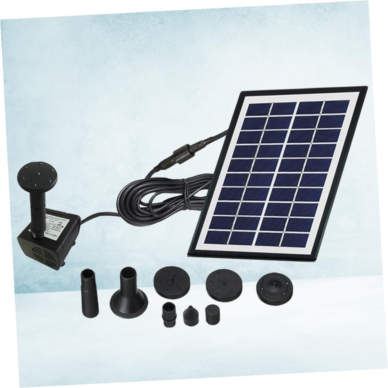 LALAFINA 4W Solar Floating Fountain Water Pump Mini Garden Pond Aerobic Water Fountain Outdoor Landscape Fish Pond Pool Black image number 2