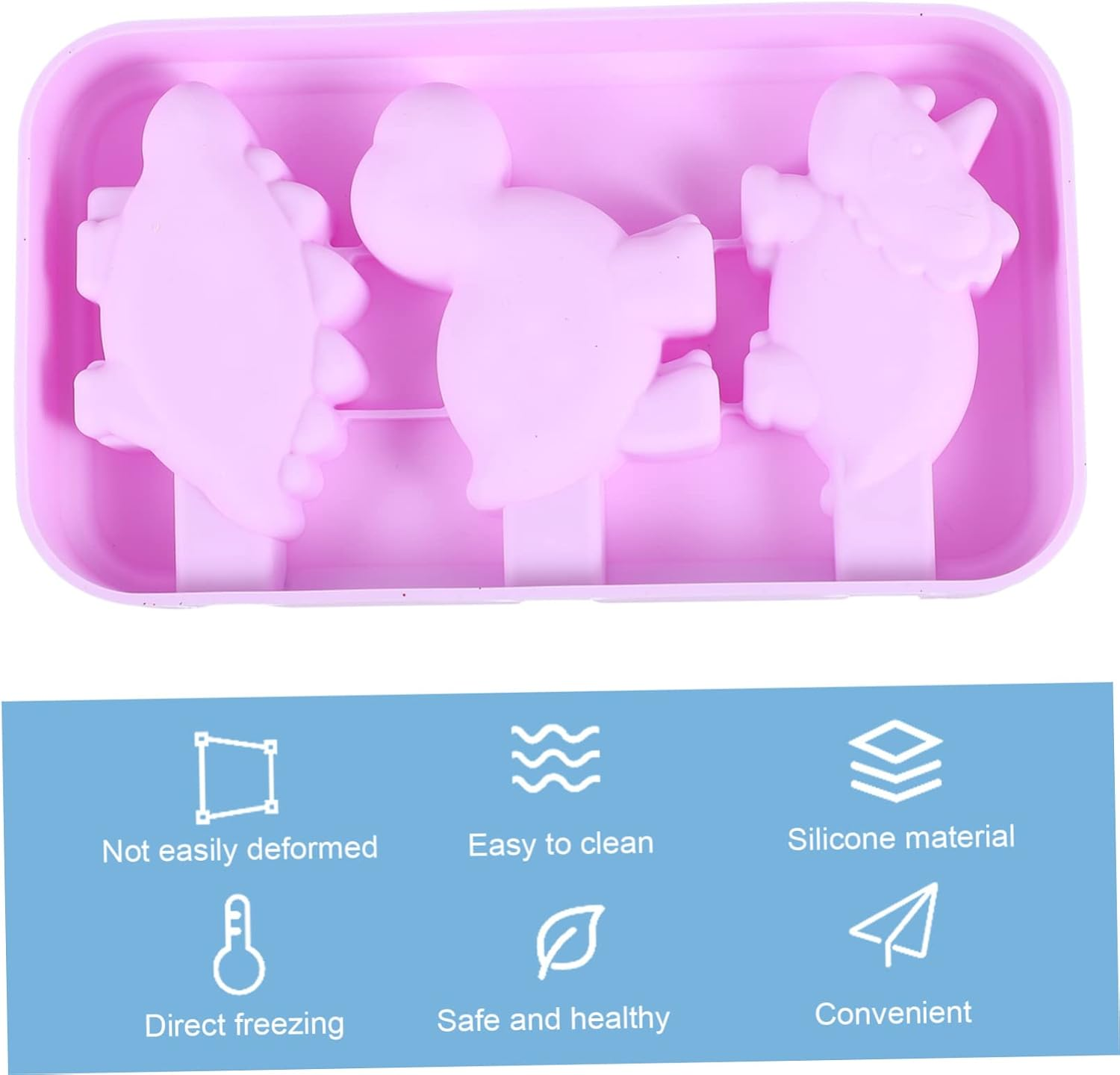 LABRIMP Reusable Moulds for Homemade Ice Cream Ice Lollies Practical Silicone Ice Maker with Easy Release Design for Kids Family Treats image number 1