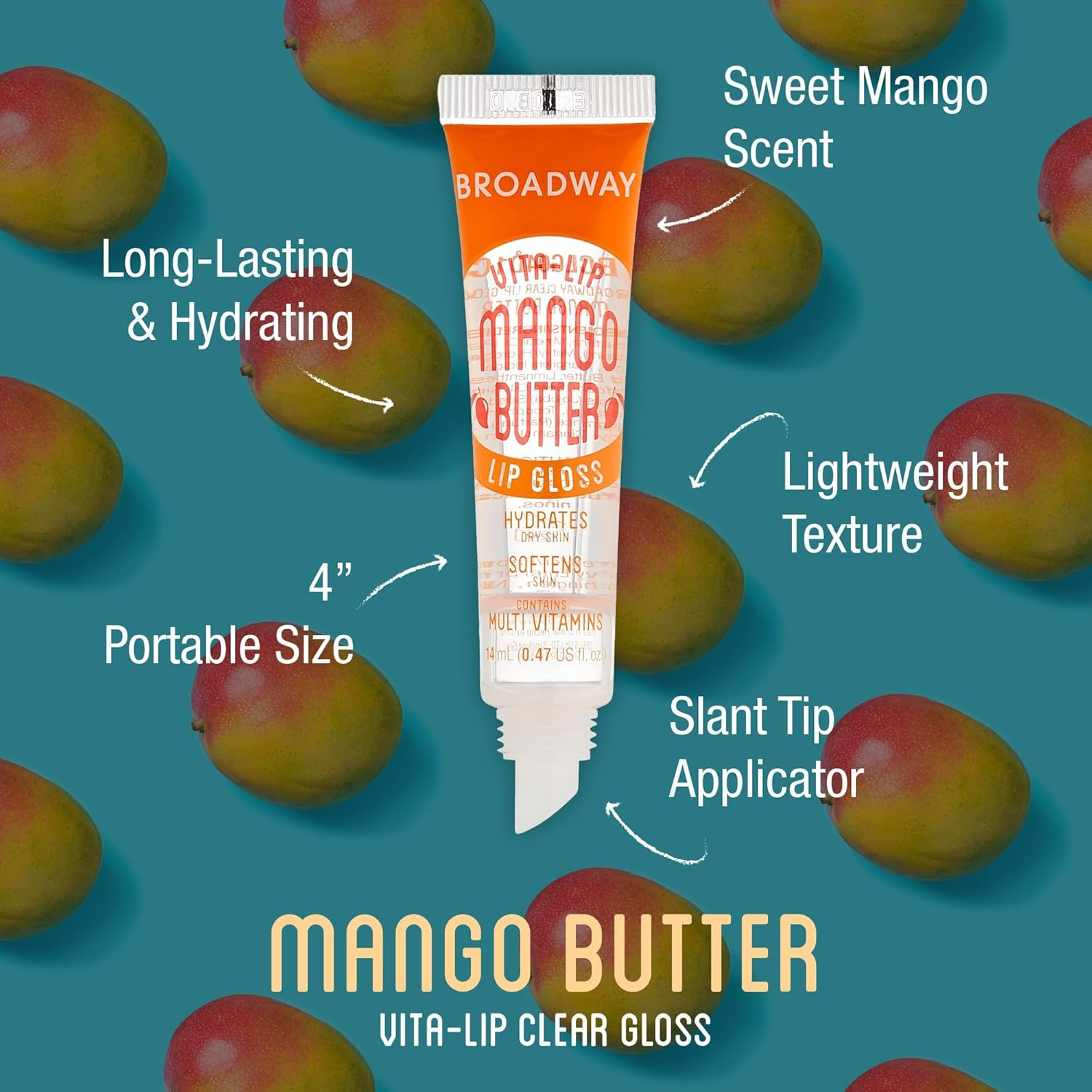 Broadway Vita-Lip Clear Lip Gloss 0.47Oz/14Ml (3PCS - Mango Butter) image number 5