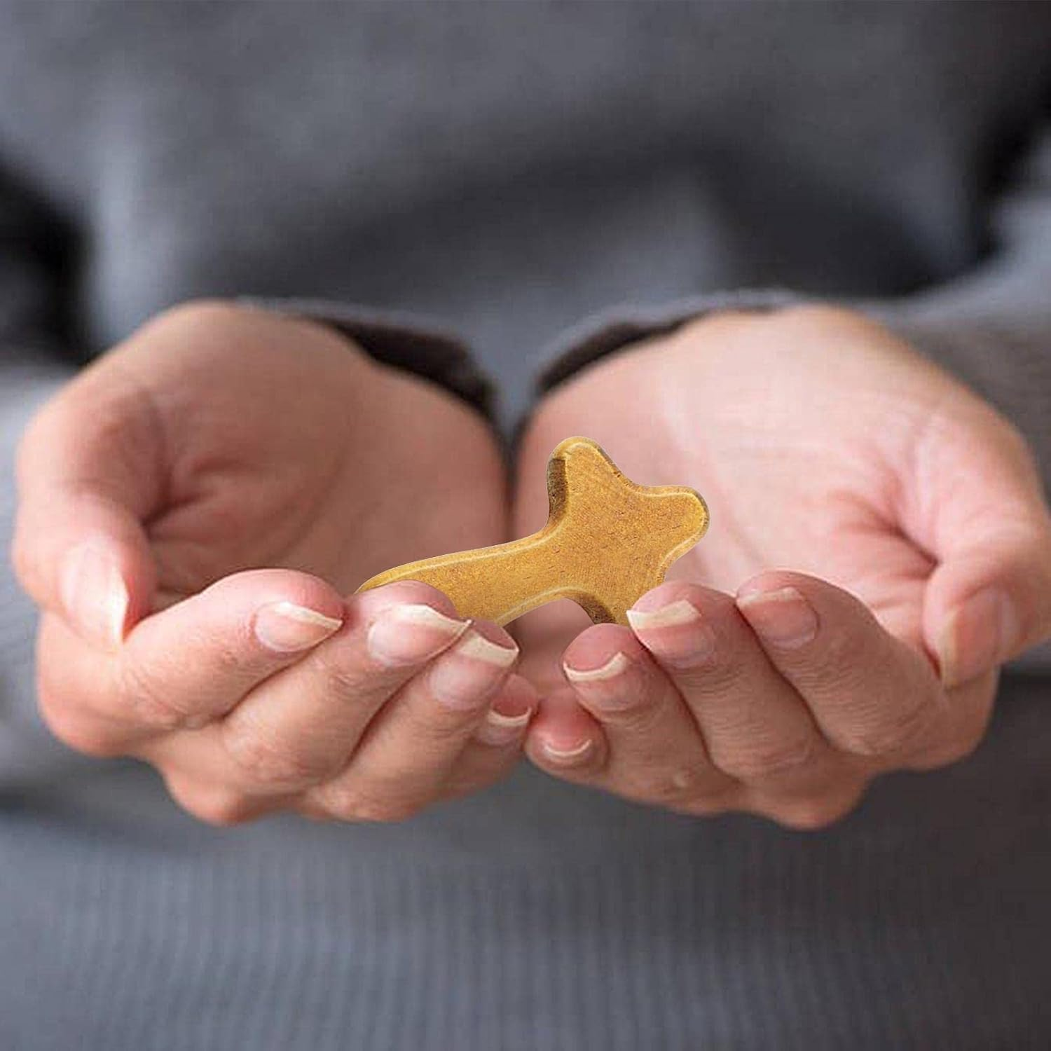 Motivational Worry Stone Cross Wooden Crosses Small Hand Cross Hand Cross Small Wooden Cross for Praying, Also as a Death Cross, Handmade to Fit in Your Hand - 1Pcs image number 7