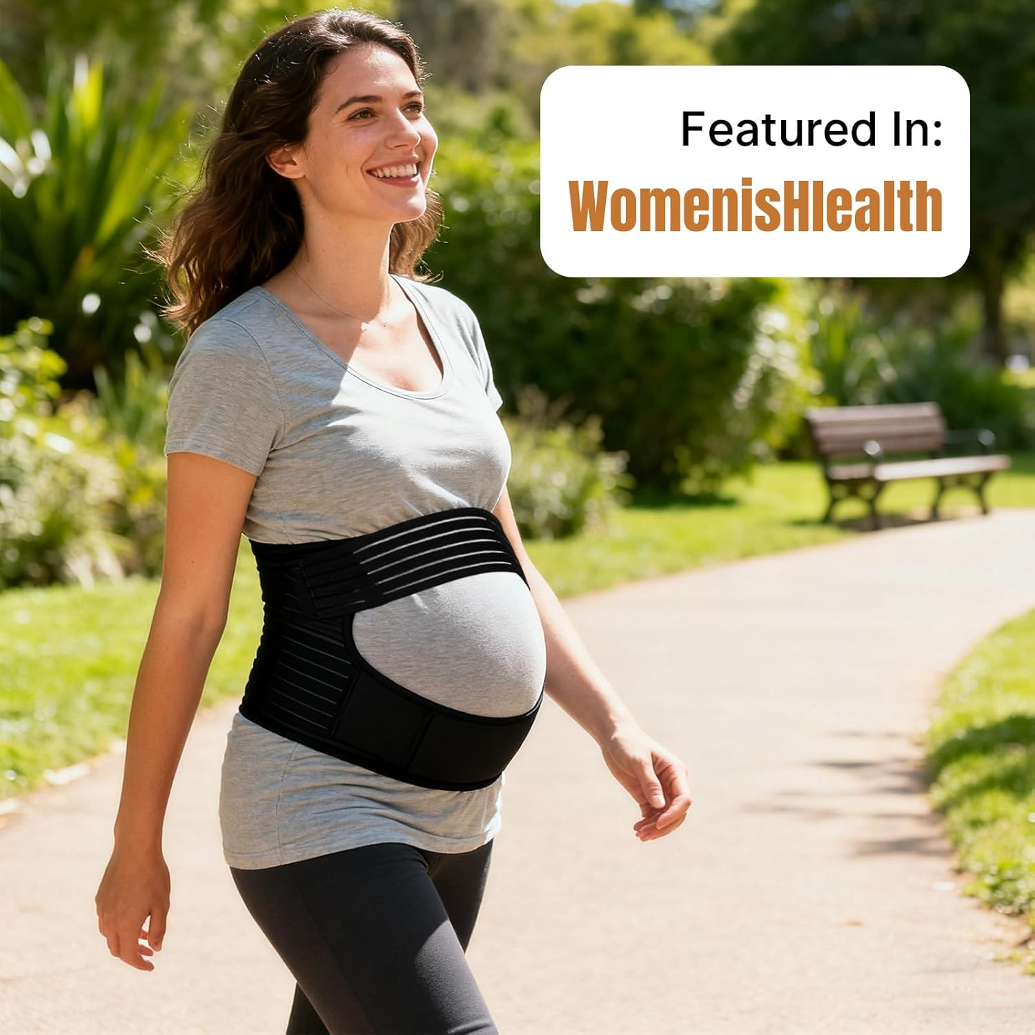 Pregnancy Belt & Belly Band for Pregnant Women - 3 in 1 Breathable & Adjustable to Support Pelvic, Waist, Back, Abdomen Pain, Size XL (XL) image number 2