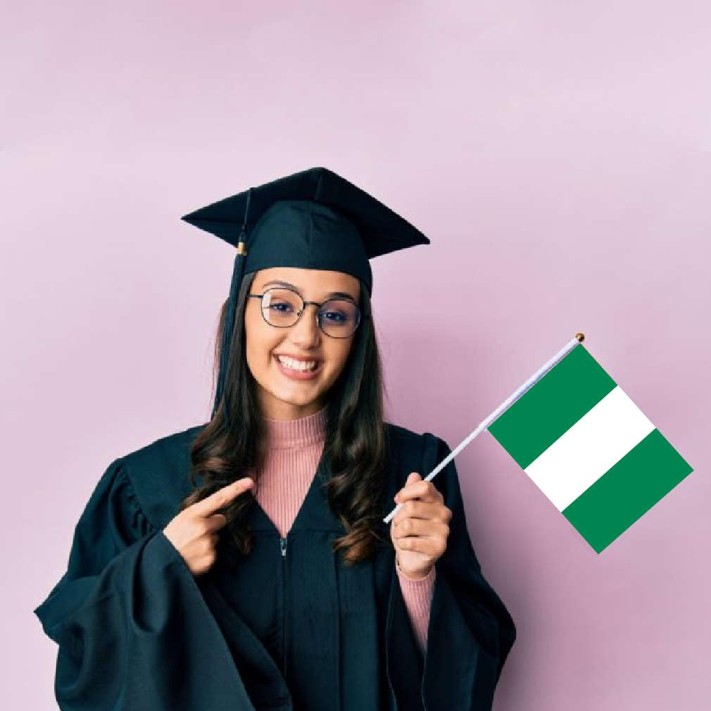 10 PCS Nigeria Handheld Small Flag, Nigerian Hand Held Mini Decor Decoration Banner