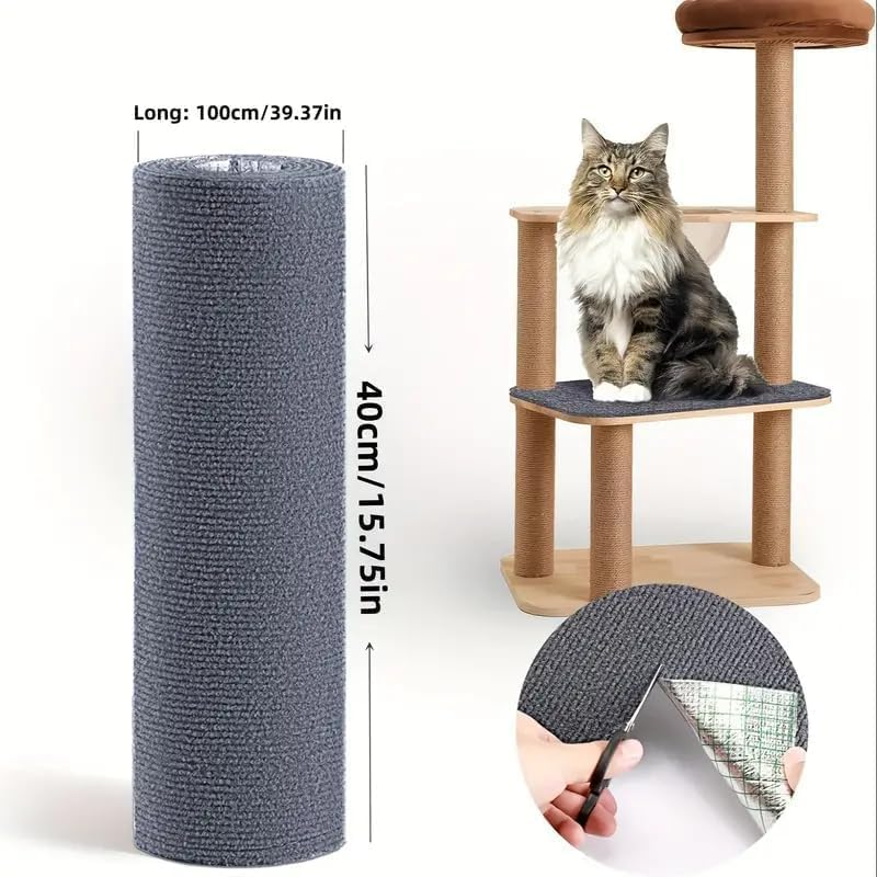 Self-Adhesive Cat Scratching Mat, 1Pc Cat Carpet Climbing Scratcher Pad, Self-Adhesive Cat Wall Scratching Mat