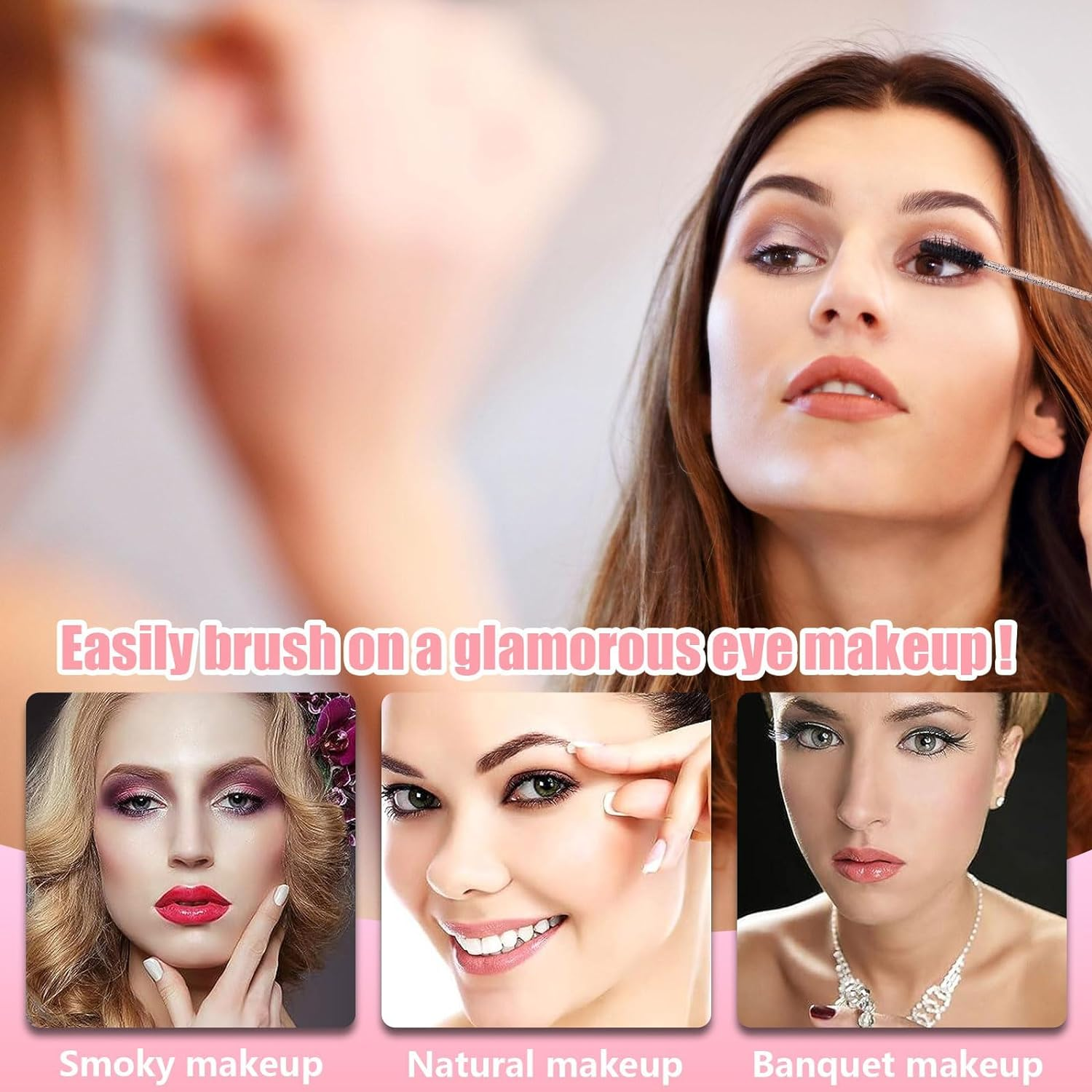 Eyelash Brush,100Pcs Mascara Wands, Disposable Eyelash Brushes, Crystal Lash Wands for Eye Lash Extension, Eyebrow and Makeup (Black) image number 3