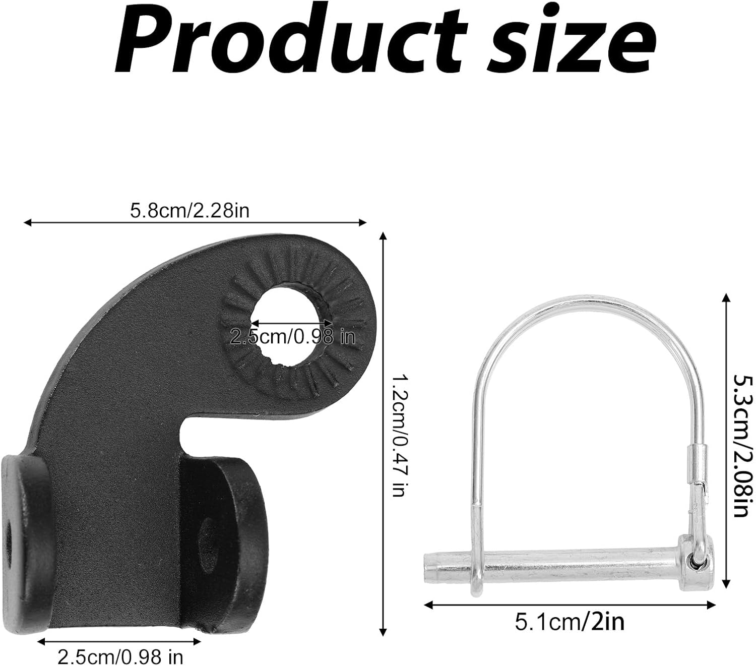 Bike Trailer Hitch Coupler Adapter, Steel Bicycle Trailer Attachment Compatible with Burley Bee & Older Models, Fits Disc Brake Connector for Kids Pets Dogs Cargo