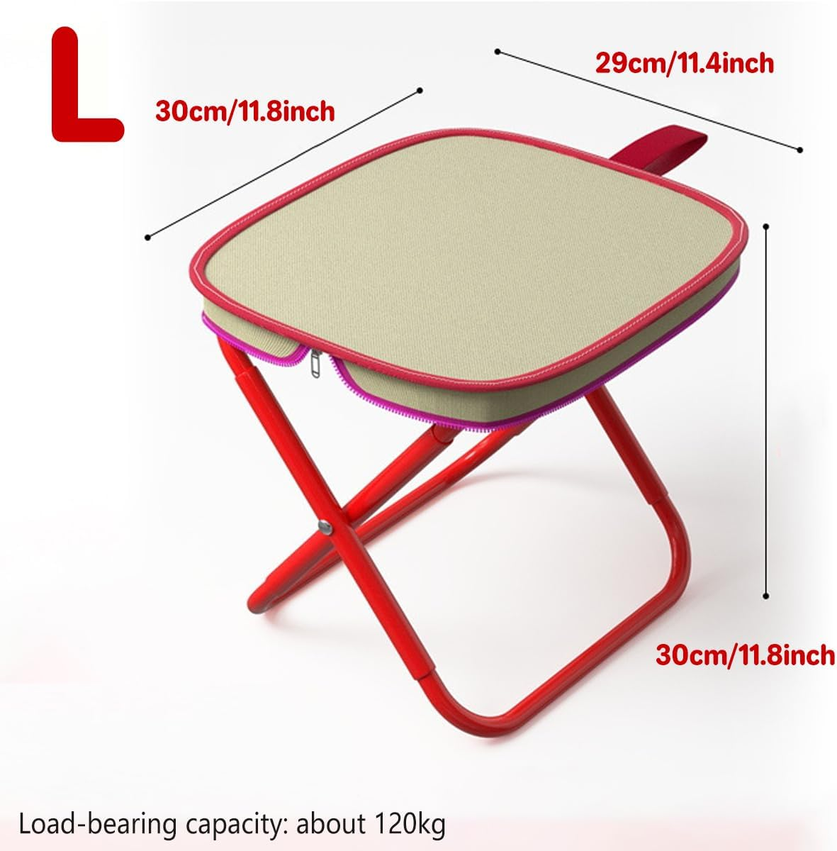 AIMALL Outdoor Folding Chair with Handbag Design Compact Lightweight Stool for Camping, Fishing, and Picnics, Load Capacity up to 100/120Kg image number 1