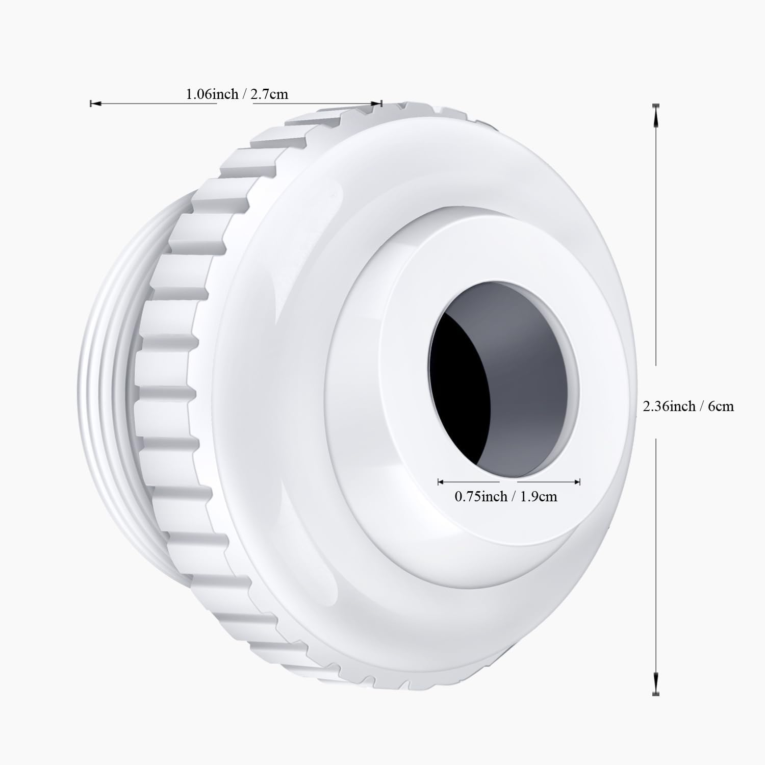 SP1419D 3/4 Inch Pool Jet Nozzles - Directional Flow Eyeball Inlet Swimming Pool Return Fittings with 1-1/2 Inch MIP Thread for Spa image number 1