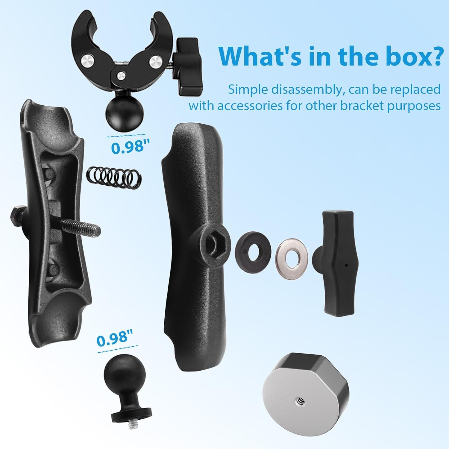 Starlink Mini Mount, Starlink Gen 3 RV Ladder Mount, Starlink Mini Roof Mount, Adjustable V3 Mount for Rv/Yacht/Camper/Guardrails, Starlink Mini Accessories Kit, Compatible with Original Pipe Adapter image number 2