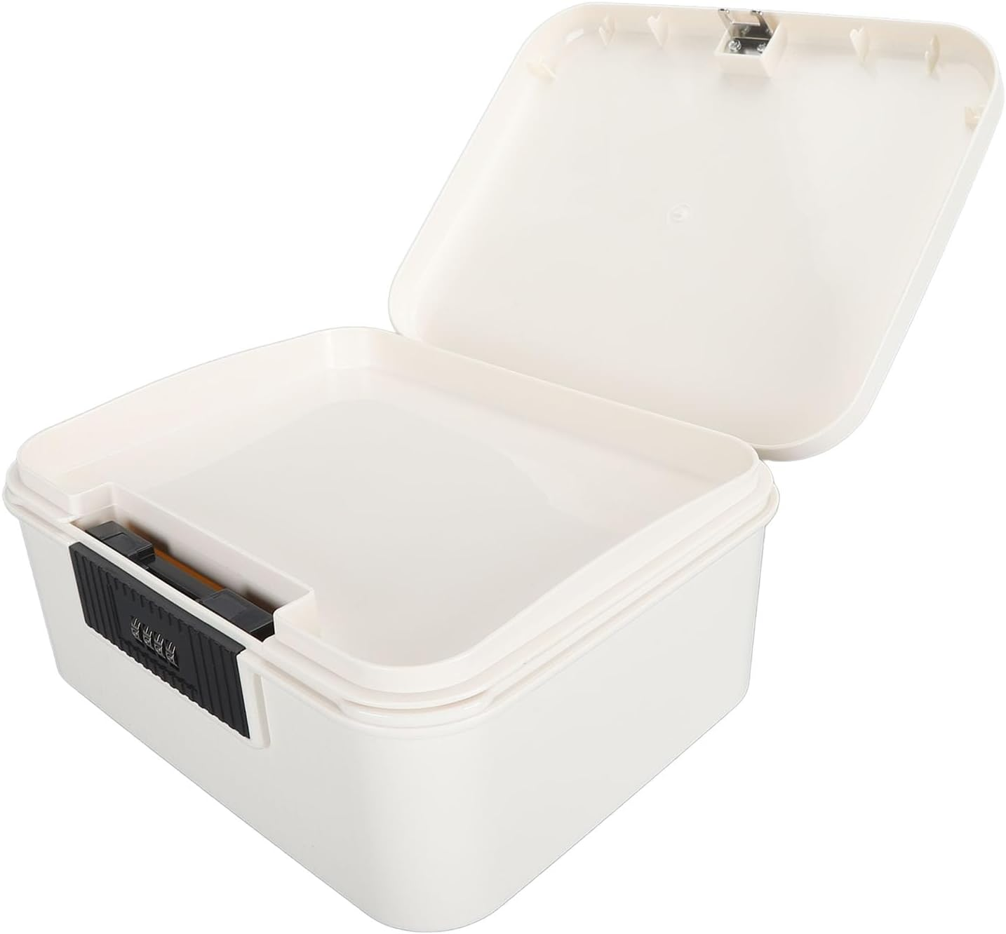 Lockable Storage Box, 9L Capacity Lockable Storage Trunk for Files Document Organizer, Double Layer Password Storage Locking Box, Lockable Storage Container Bin for Home Office image number 6